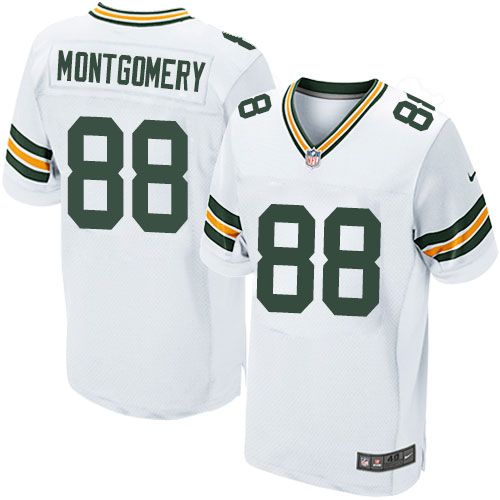 Nike Packers #88 Ty Montgomery White Men's Stitched NFL Elite Jersey - Click Image to Close